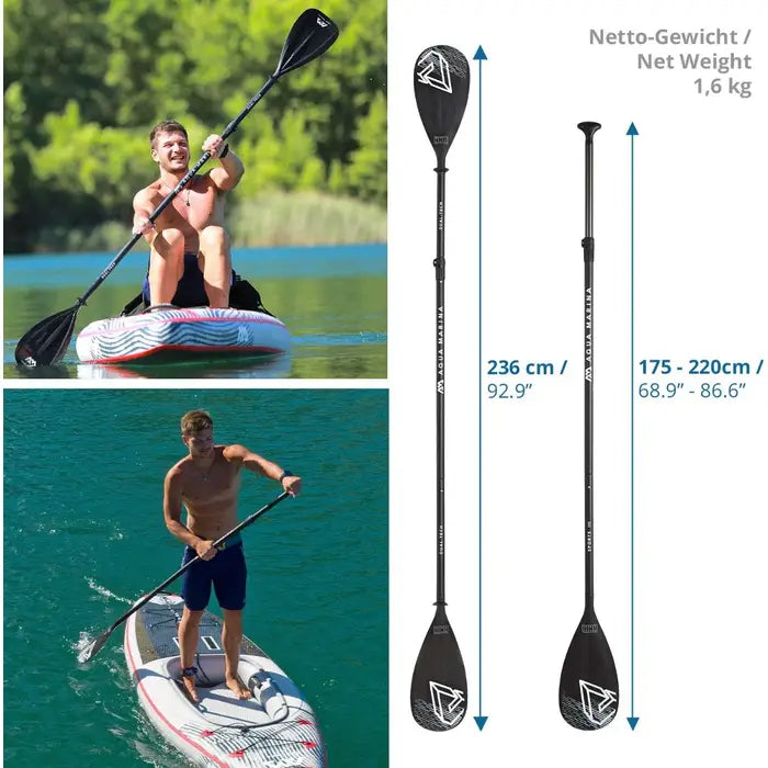 Pagaie DUAL TECH 2 en 1 multifonction pour paddle & kayak